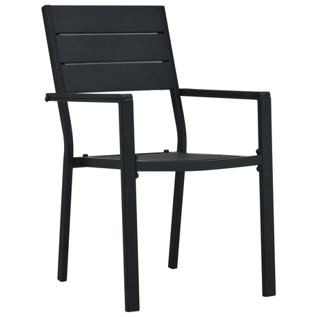 Garden Chairs 4 Pcs Hdpe Wood Look