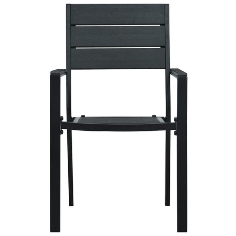 Garden Chairs 4 Pcs Hdpe Wood Look