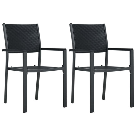 Garden Chairs 4 Pcs Plastic Rattan Look