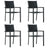 Garden Chairs 4 Pcs Plastic Rattan Look