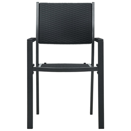 Garden Chairs 4 Pcs Plastic Rattan Look
