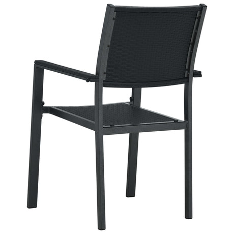 Garden Chairs 4 Pcs Plastic Rattan Look