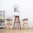 Bar Stool Taupe Fabric