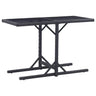 Garden Table Anthracite Poly Rattan And Solid Acacia Wood