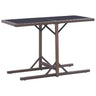 Garden Table Anthracite Poly Rattan And Solid Acacia Wood