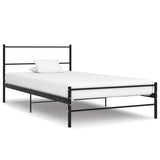 284689 vidaXL Bed Frame without Mattress Black Metal 100x200 cm