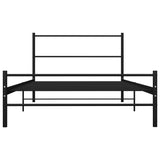284689 vidaXL Bed Frame without Mattress Black Metal 100x200 cm