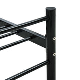 284689 vidaXL Bed Frame without Mattress Black Metal 100x200 cm