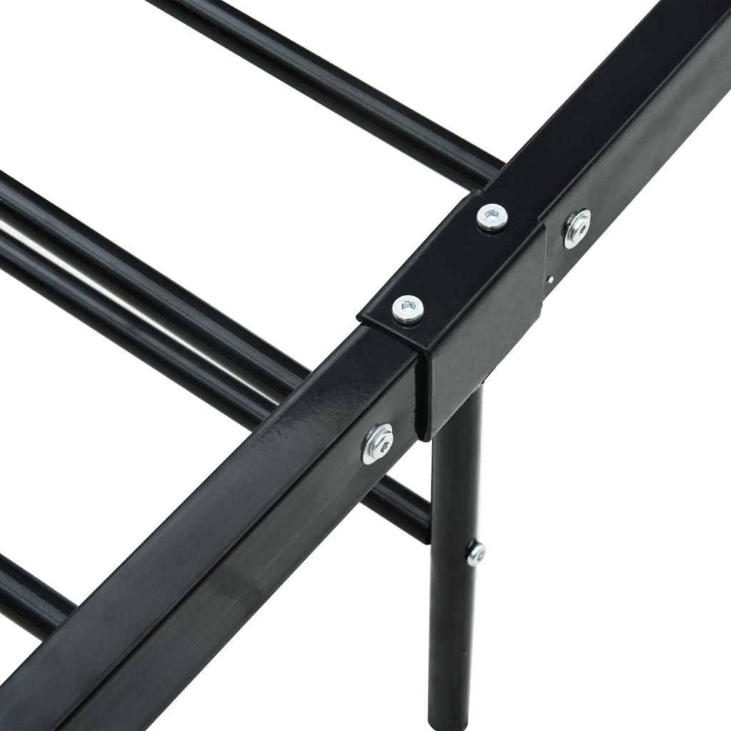 284689 vidaXL Bed Frame without Mattress Black Metal 100x200 cm