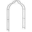 Garden Arch Black 150X34X240 Cm Iron