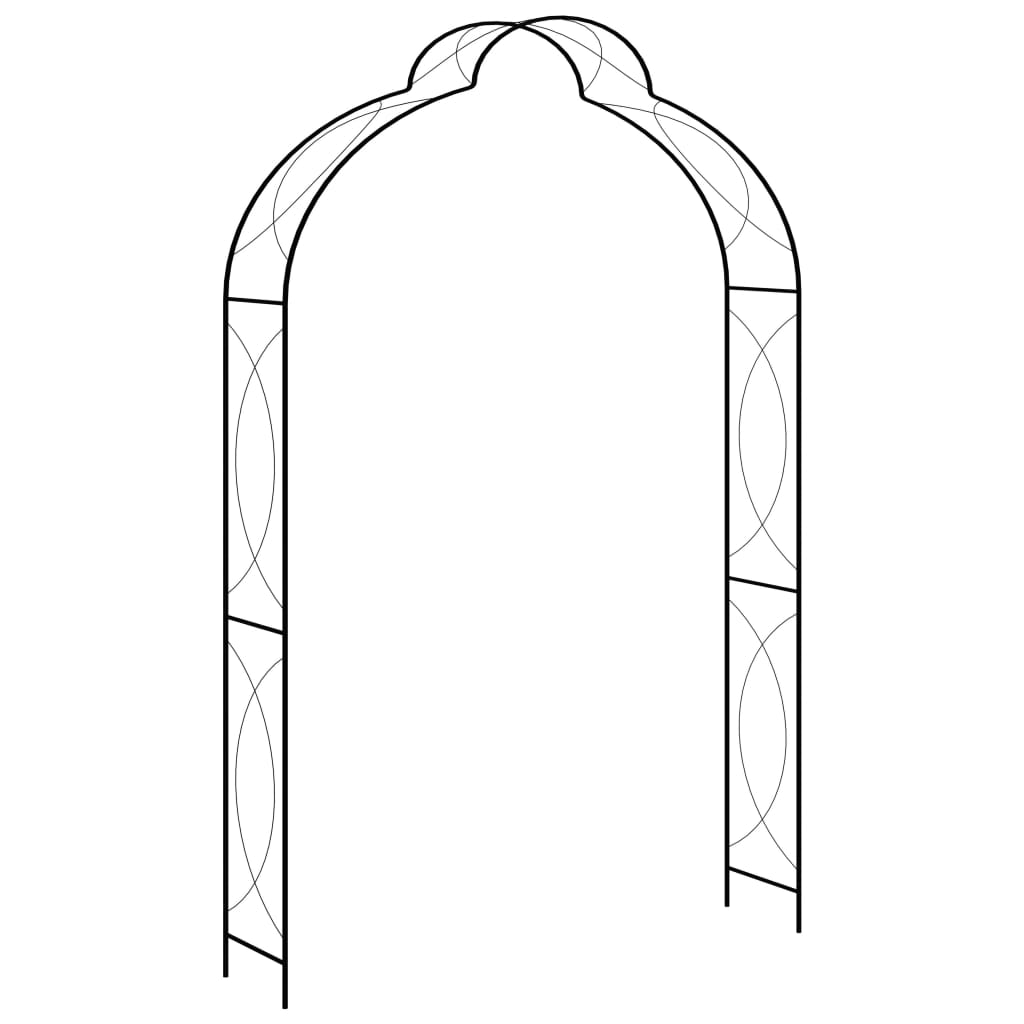 Garden Arch Black 150X34X240 Cm Iron