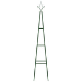 Garden Climbing Plant Racks 2 Pcs Dark Green 35X35X195 Cm Iron