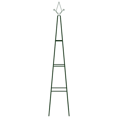 Garden Climbing Plant Racks 2 Pcs Dark Green 35X35X195 Cm Iron
