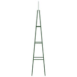 Garden Climbing Plant Racks 2 Pcs Dark Green 35X35X195 Cm Iron