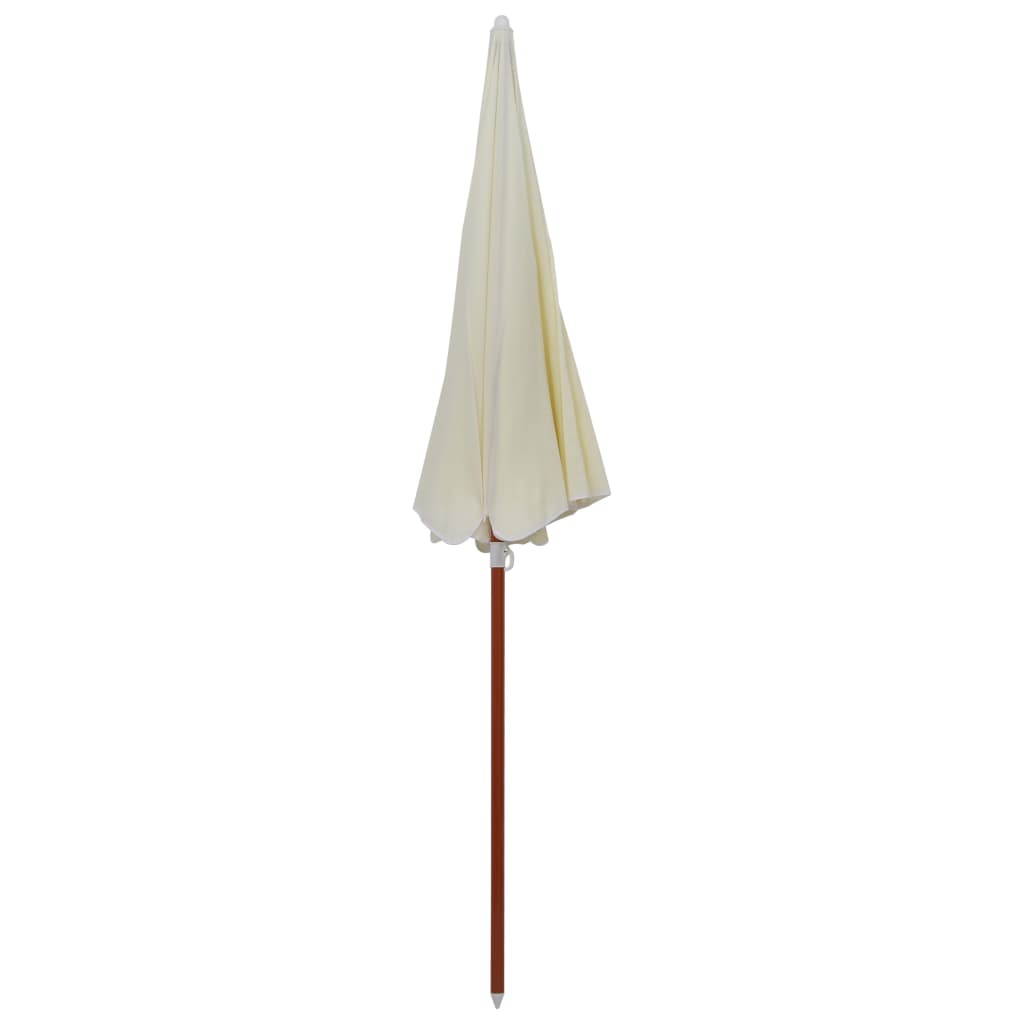 Garden Parasol With Steel Pole