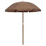 Garden Parasol With Steel Pole