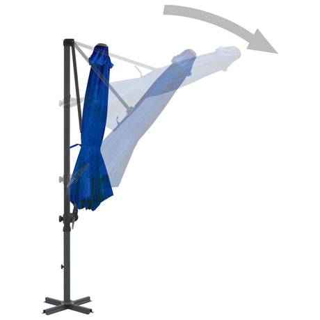 Cantilever Garden Parasol With Aluminium Pole Azure 300 Cm