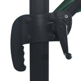 Cantilever Garden Parasol with LED Lights and Aluminium Pole 400x300 cm Green