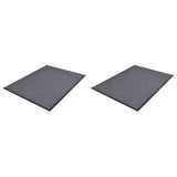 Pvc Door Mats 2 Pcs Grey 90X60 Cm