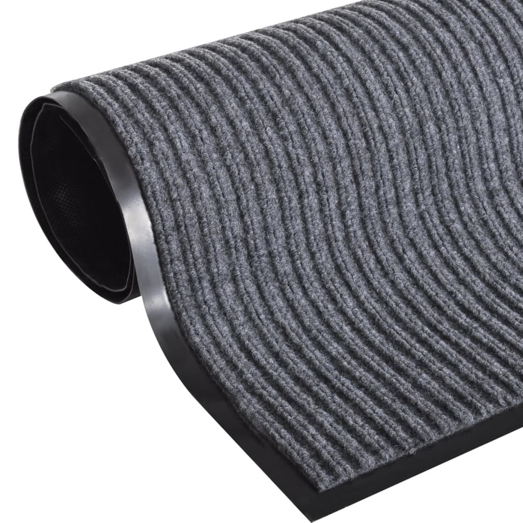 Pvc Door Mats 2 Pcs Grey 90X60 Cm