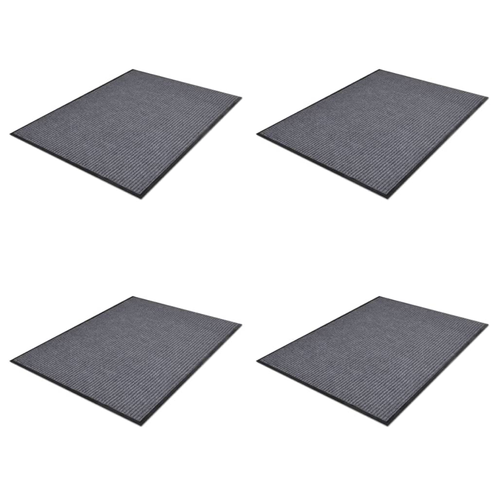 Pvc Door Mats 2 Pcs Grey 90X60 Cm