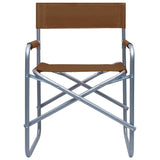 Director's Chairs 2 pcs Steel Brown