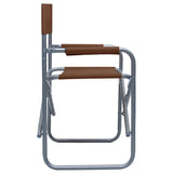 Director's Chairs 2 pcs Steel Brown