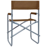 Director's Chairs 2 pcs Steel Brown