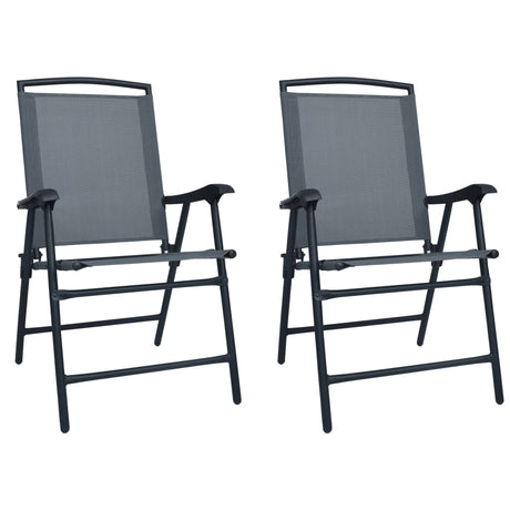 Folding Garden Chairs 2 Pcs Texilene