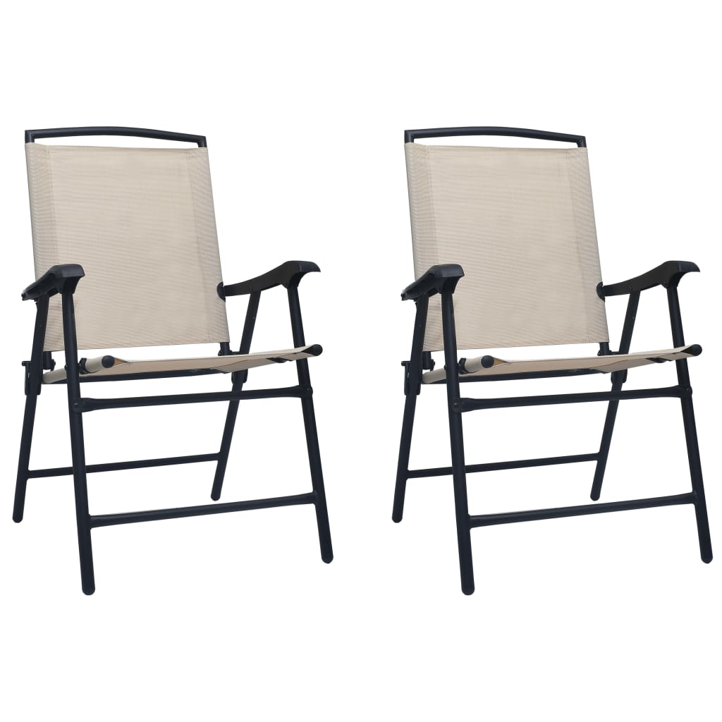 Folding Garden Chairs 2 Pcs Texilene