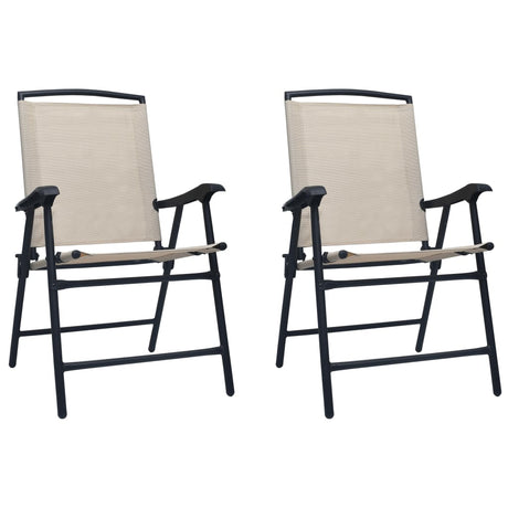 Folding Garden Chairs 2 Pcs Texilene