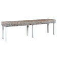 Bench 160 Cm Natural Kubu Rattan And Solid Mango Wood