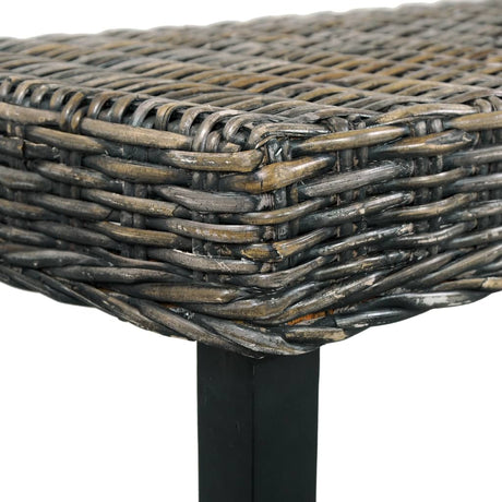 Bench 160 Cm Natural Kubu Rattan And Solid Mango Wood