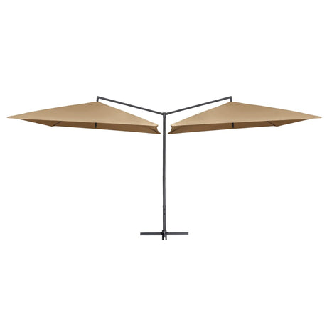 Double Parasol With Steel Pole 250X250 Cm Bordeaux