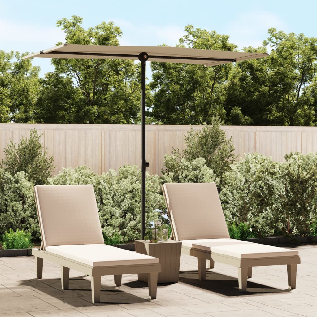 Garden Parasol With Aluminium Pole