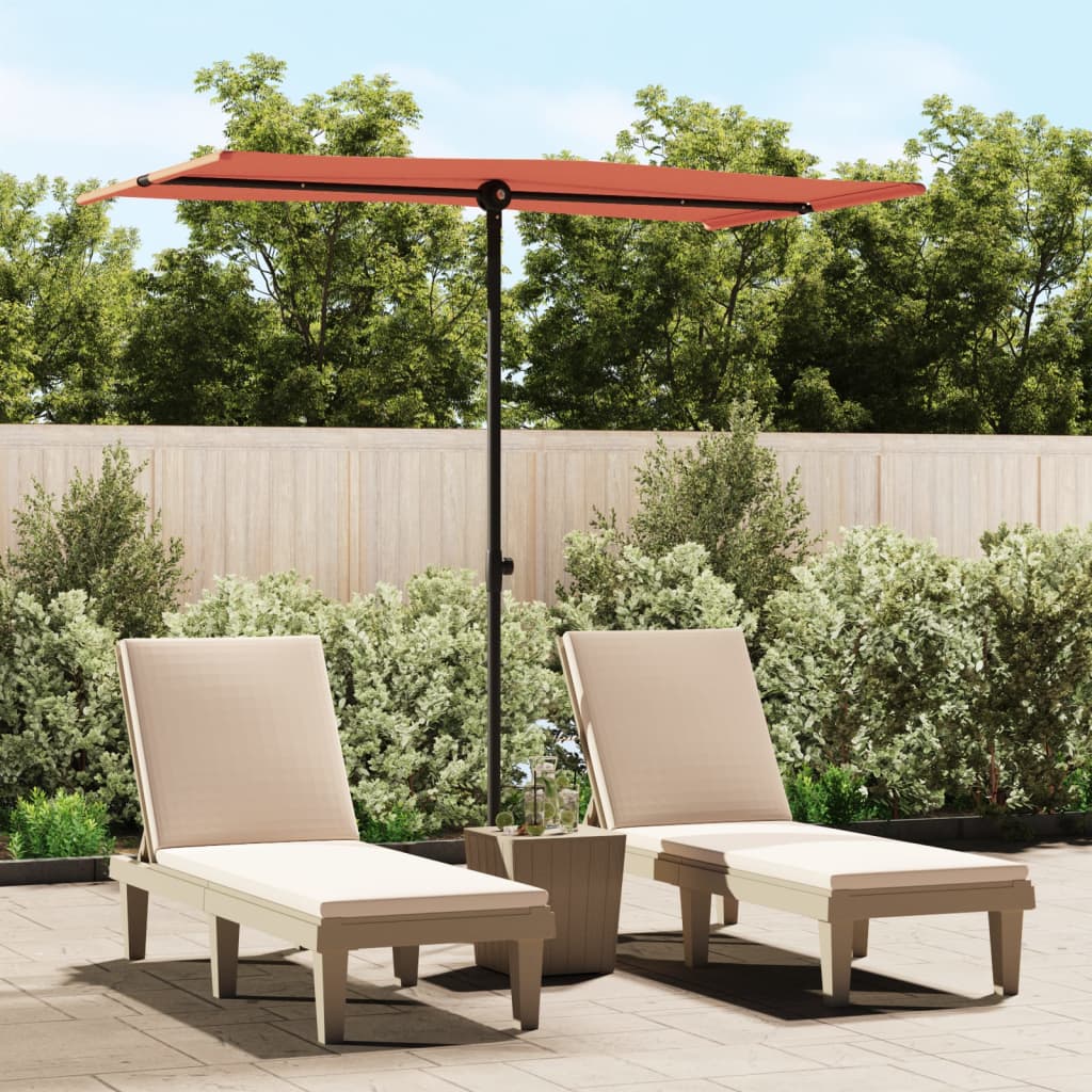 Garden Parasol With Aluminium Pole