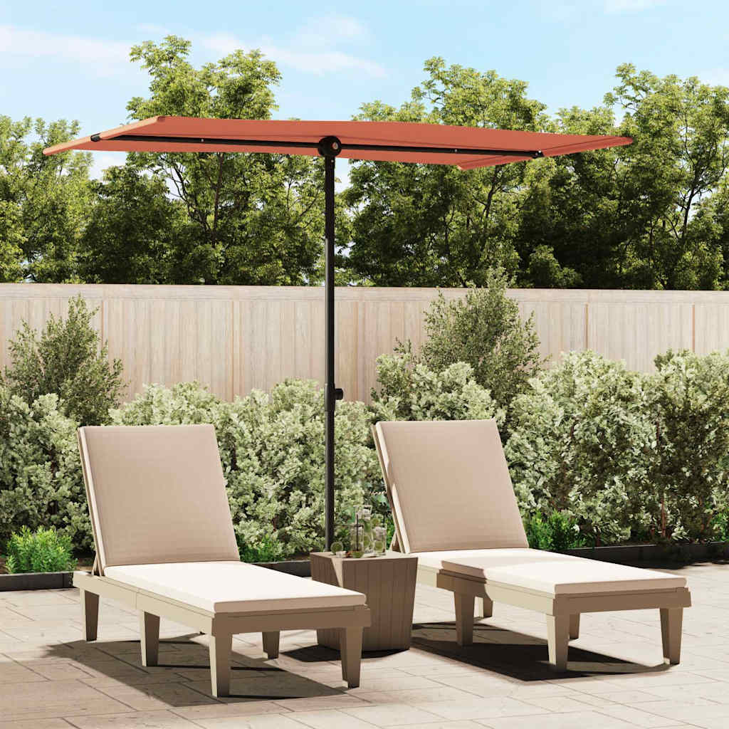 Garden Parasol With Aluminium Pole