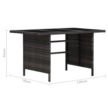 4 Piece Garden Lounge Set With Cushions Poly Rattan Grey