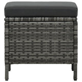 4 Piece Garden Lounge Set With Cushions Poly Rattan Grey
