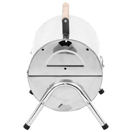 Portable Tabletop Charcoal Bbq Grill Stainless Steel Double Grids