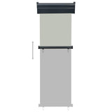 Balcony Side Awning 65x250 cm Grey