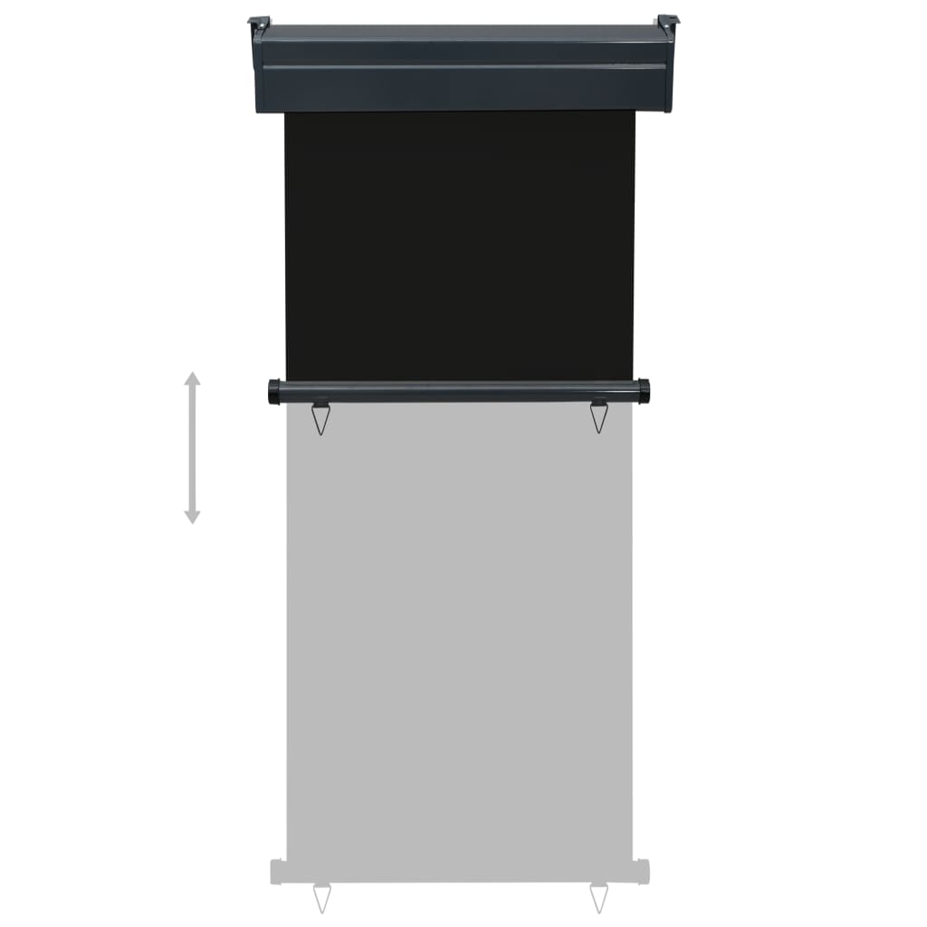 Balcony Side Awning 85x250 cm Black