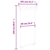 Balcony Side Awning 105x250 cm Cream