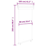 Balcony Side Awning 105x250 cm Brown