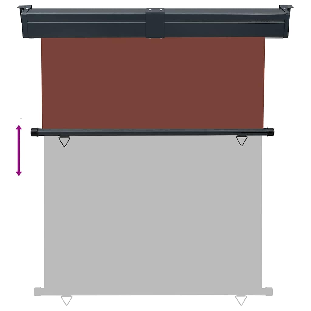 Balcony Side Awning 145x250 cm Brown