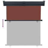 Balcony Side Awning 145x250 cm Brown