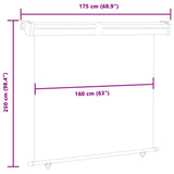 Balcony Side Awning 175x250 cm Blue