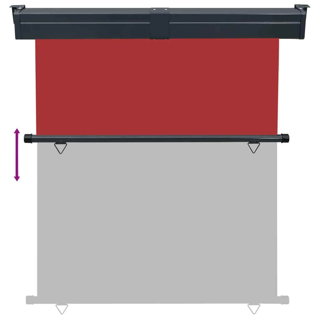 Balcony Side Awning 175x250 cm Red