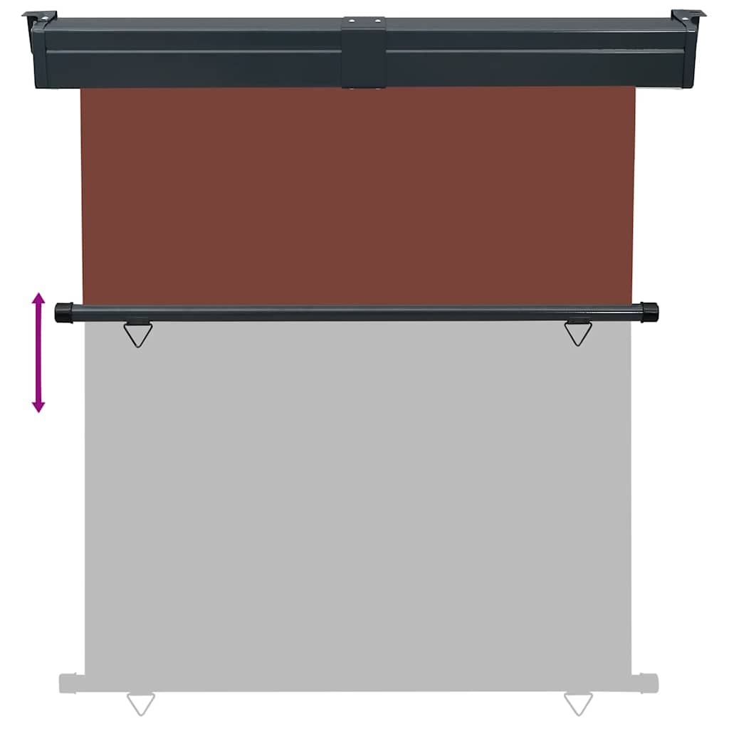 Balcony Side Awning 175x250 cm Brown