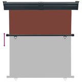 Balcony Side Awning 175x250 cm Brown